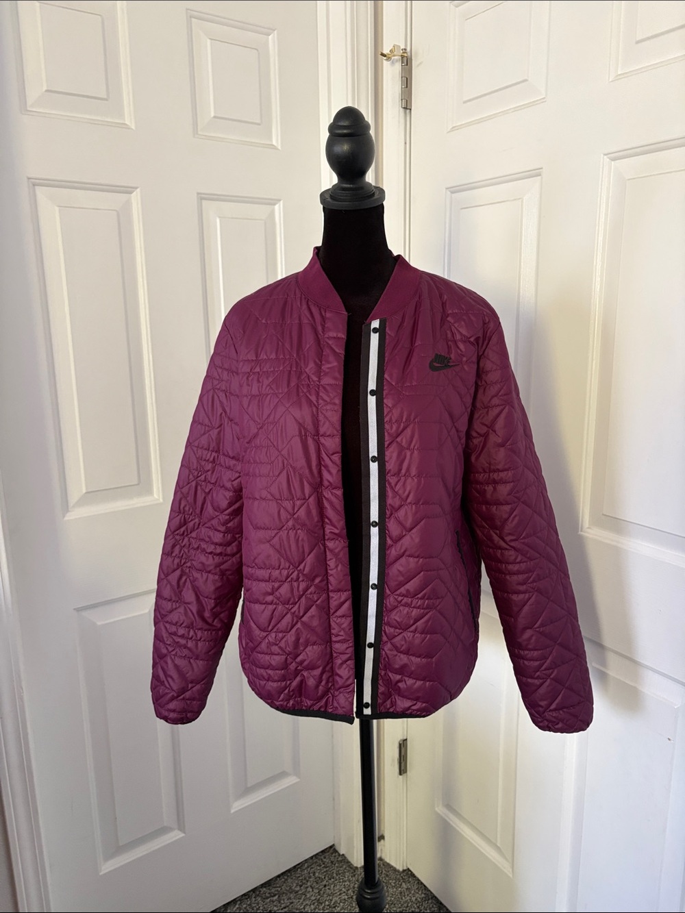 Nike Sportswear Quilted PrimaLoft Jacket in a plum